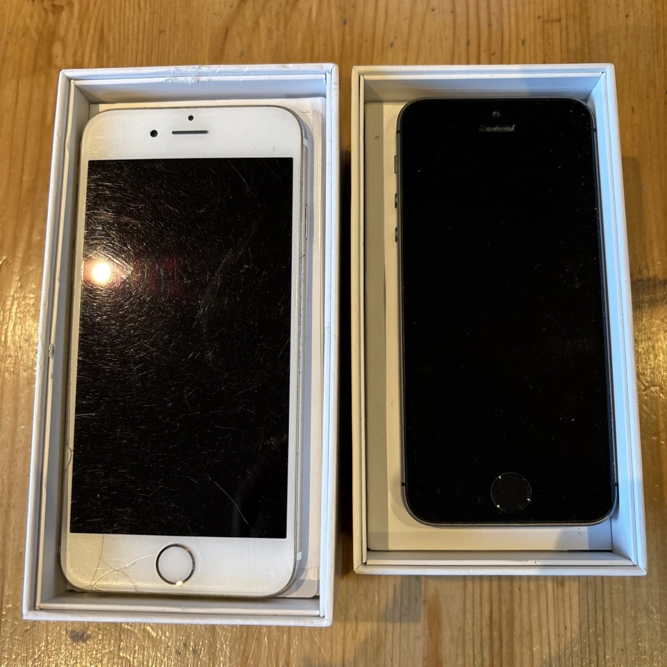Apple iPhone 6 16gb in Gold and Apple iPhone 5S 16gb in Gray - Faulty - Spares - Image 1 of 4