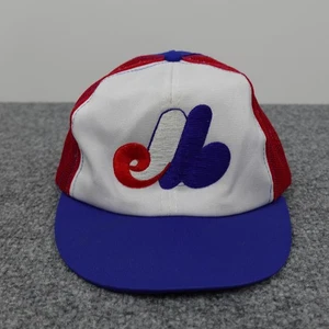 Vintage Montreal Expos Hat Cap Youth XS Snap Back MLB Baseball Trucker 90s - Picture 1 of 15