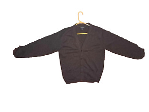 Saddlebred Cardigan Mens Large Brown Button Up Sweater Pockets EUC
