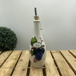 BASSANO KERAMIK HANDBEMALTE ESSIG FLASCHE 27 CM TRAUBEN 3D MOTIV AUS ITALIEN NEU - Bild 1 von 5