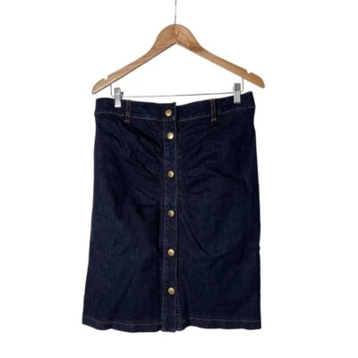Falda Y2K R.E.D Valentino Denim Oscuro Abotonada 48 1925 Foto 1 de 4
