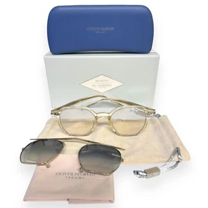 Oliver Peoples X Takumi G Ponti-5 Eyeglasses OV5489U 169 Clip-On Sunglass w/case - Picture 1 of 14