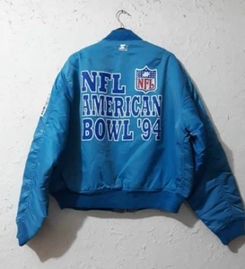 NFL American Bowl TOKYO DOME CHIEFS VIKINGS STARTER Chaqueta de Bombardero Vintage Años 90 - Imagen 1 de 12