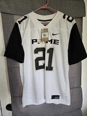 $130 Nike Coach Prime #21 Deion Sanders 2.0 White Jersey Medium NEW NFL  - Image 1 of 4