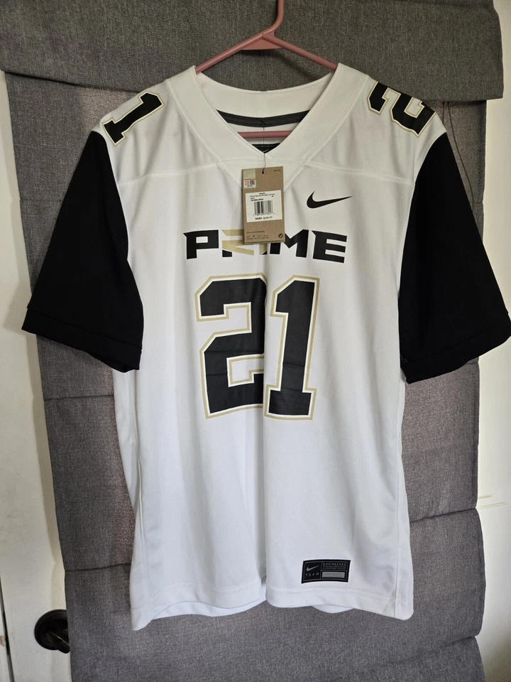 Nike Men's Coach Prime #21 Deion Sanders 2.0 White Jersey Medium