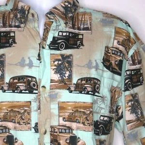 Camisa Clearwater Outfitters Para Hombres XL Aloha Hawaiana Clásica Woody Cars SS Algodón - Imagen 1 de 9