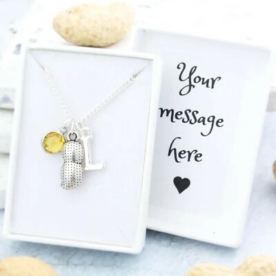 Collar de cacahuete, regalo personalizado, nueva mamá para ser regalo, joyas para embarazo Foto 1 de 4