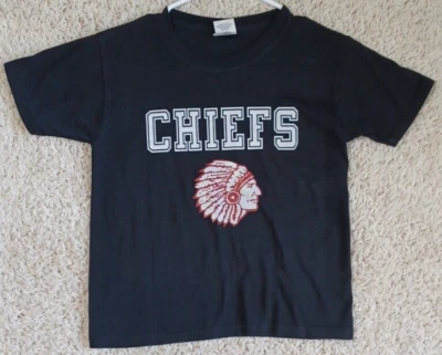 Camisa Kansas City Chiefs Equipo Ropa Juvenil Pequeña S Cara Nativa Americana De Colección Foto 1 de 4