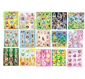 Hojas de pegatinas para niños álbum de recortes pegatinas bolsa de fiesta rellenos 20 diseños paquetes de 1 a 50 - Imagen 1 de 23