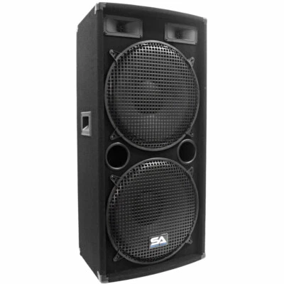 Seismic Audio Dual 15" PA DJ SPEAKER 500 Watts PRO AUDIO ~ NEW Band