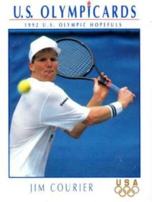 IMPEL 1992 EE. UU. OLIMPICARDS EE. UU. OLYMPIC HOPEFUL TENIS PARA HOMBRES #82 JIM COURIER Foto 1 de 2