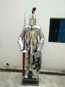 Medieval Knight Suit of Armor Steel Combat Full Body Armour Suit Costume Base - Picture 1 of 4