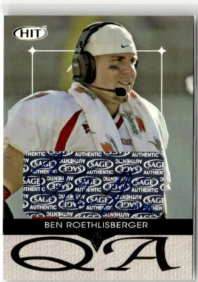 2004 SAGE HIT #QA7 Ben Roethlisberger Q&A Autographs #/100 - Image 1 of 2