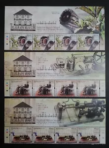 Malaysia Telegraph Museum 2018 Submarine Cable Morse Code Flower Stamp title MNH - Picture 1 of 2