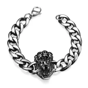 Stainless Steel Bracelet 8.5 Inches 13MM Lobster L406 - Picture 1 of 7