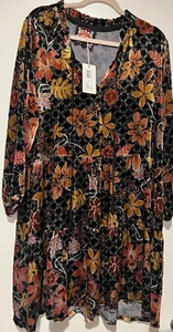 Johnny Was Jasmoon Flore Velvet Field Stufenkleid, Größe Medium Neu mit Etikett - Bild 1 von 15