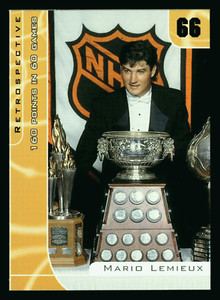 2000-01 ITG Be A Player Signature Series Retrospective Mario Lemieux #R-12 HOF