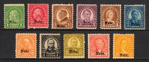 USA — SCOTT 669-679 — 1929 NEBRASKA OVERPRINT SET — MH/MNH — SCV $305 - Picture 1 of 2