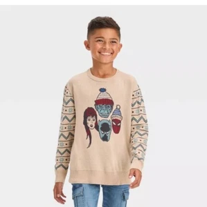 Boy's Disney 100 Years Anniversary Marvel Christmas Sweater Size L - Picture 1 of 1