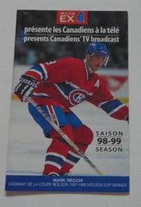 MONTREAL CANADIANS NHL pocket schedule 1998-99 Mark Recchi - Picture 1 of 2