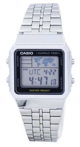 Men's Classic A500WA-1 Silver Stainless-Steel Quartz Watch - Picture 1 of 5