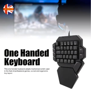 K50 One-handed Mechnical Keyboard RGB, Blue Switch, Bionic Silicone Hand Rest UK - Picture 1 of 9