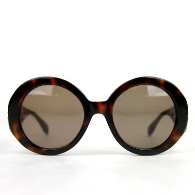 $375 Nuevo Alexander McQueen Havana Acetato Redondo Gafas de Sol AM0032S 429178 2302 Foto 1 de 4