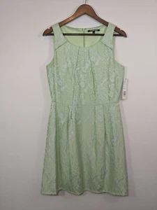 139 $ Gianni Bini Damen grün ärmelloses Kleid Paisley Blumenmuster Größe 8  - Bild 1 von 9