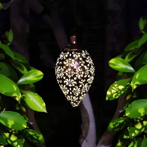 2 Pack Outdoor Solar Hanging Lantern Lights Waterproof Outdoor Garden Lawn Lamp - Picture 1 of 12