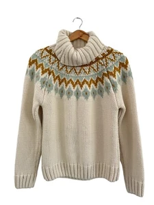 Racheal Zoe Sweater Turtle Neck Women’s Cream Size Medium - Picture 1 of 7