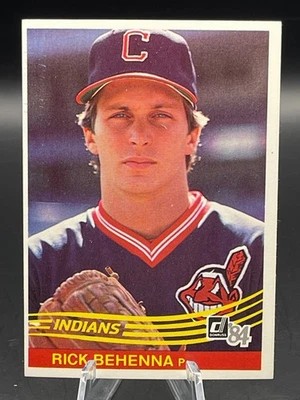 1984 Donruss Set Break #346 - Rick Behenna RC - Super Clean NM-MT - Indians - Image 1 of 4