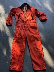Walls blizzard proof insulated outerwear bib overalls One piece Orange Large - Picture 1 of 19