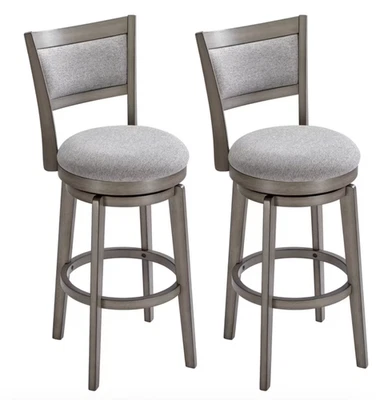 Taburetes De Bar Bancos Para Barra De Cocina Sillas Gray Barstools Set of 2 NEW - Image 1 of 4