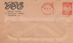 1937 General Electric Co Window Envelopes London & Glasgow Meter Pair - Picture 1 of 4