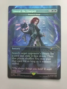 MTG Unseat the Usurper(Praetor's Grasp) Secret Lair Rainbow Foil Borderless Rare - Picture 1 of 1