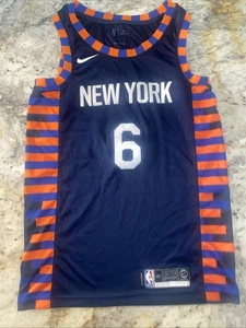 NBA Nike Authentic New York Knicks Porzingis #6 2017 City Jersey YOUTH Small - Picture 1 of 8