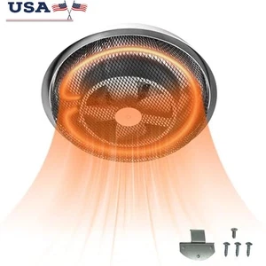 Bathroom Heater Ceiling 1280W Rapid Heating PTC Fan Overheat Protection Quiet US - Picture 1 of 7