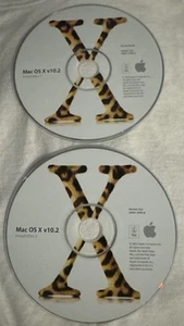 Apple Mac OS X v10.2 Jaguar Install Discs 1 & 2 Macintosh Operating System 2002 - Picture 1 of 6