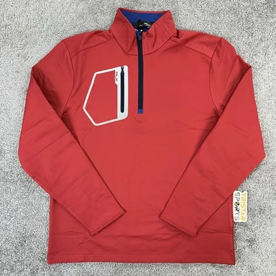 Pullover RLX Ralph Lauren para Hombres Rojo Medio Media Cremallera Golf Absorbente Elástico Foto 1 de 4
