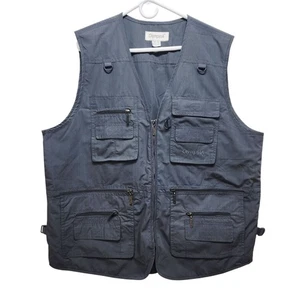 Olympina Mens Outdoor Multi-Pocket Utility Vest Size 2XL Gray - Picture 1 of 5