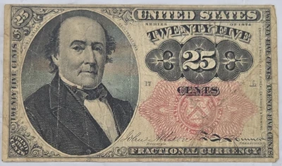 1874 25 Cents Fifth Issue U.S. Fractional Currency Cent Very Nice EF Fr 1308 - Image 1 of 4