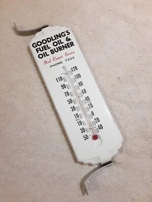 VTG THERMOMETER GOODLING'S FUEL OIL & OIL BURNER RED CARPET SERVICE PHONE 7334 - Image 1 of 4