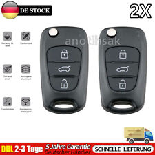 2x für Hyundai i10 i20 i30 ix35 ix20 Schlüssel Gehäuse 3 Tasten Autoschlüssel DE