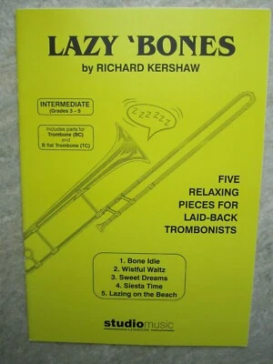 Lazy Bones for Trombone & Piano by Kershaw *NEW* Publisher Studio Music - Image 1 of 2
