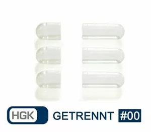 Leerkapseln getrennt • Hartgelatine HGK Größe 00 leere Kapseln • zwei Hälften - Bild 1 von 49