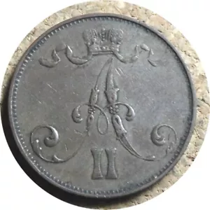 elf Finland under Russia 5 Pennia 1875 - Picture 1 of 2