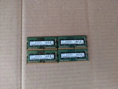 4X GENUINE SAMSUNG LAPTOP MEMORY 4GB DDR4 PC4-2666V M471A5244CB0-CTD N6-4(17) - Image 1 of 4