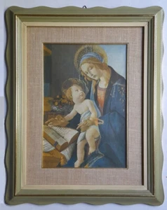 Icona raffinata riproduzione Madonna del Libro da Dipinto di Sandro Botticelli - Foto 1 di 4