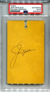 Jack Nicklaus 1967 Autographed Golf Exhibition Ticket (PSA) - Picture 1 of 2