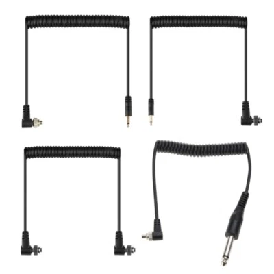 Flash Sync Cable, 2.5mm 3.5mm 6.35mm PC Connector Sync Cord for Camera Flash - Image 1 of 4